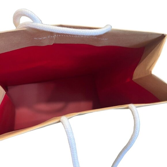 Christian Louboutin Small Paper Shopping Gift Bag Rope Handle 12"x10"x4.5" Auth. - Picture 4 of 4